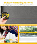 3 In 1 Digital Laser Tape Measure And Level Combo, 100m Laser Distance Meter With Cross Line Laser Level, 328ft Range, 16ft Digital Tape, Pro Grade Contractor Tool For Fast, Accurate Measurements On Job Sites, used for window and wood measurements