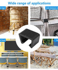 Outdoor Furniture Clips Set ABS Sofa Fastener Clamps For Garden Sectional Couches And Chairs Easy Tool Free Install Prevents Movement Durable Weather Resistant Connection shown with various furniture applications