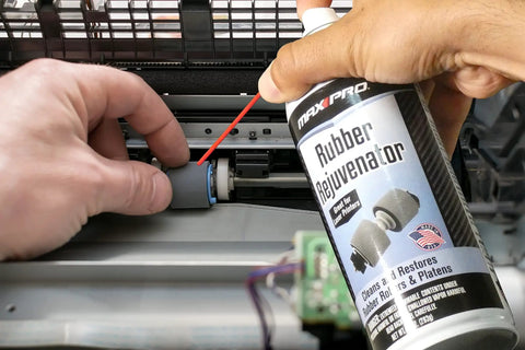 3 In 1 Rubber Rejuvenator Restores Reconditions And Protects Aged Rubber Surfaces, Softens Seals, Improves Flexibility, And Boosts No Slip Grip With Conditioning Formula, 10 Oz Black And Silver, used on printer roller