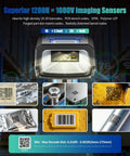 Image of Rock Solid Wireless Barcode Scanner With Charging Stand, Badass Dpm Reader For Laser Etched Surfaces, Ip67 Waterproof Heavy Duty Wireless Scanning Device showcasing various barcode scanning capabilities.