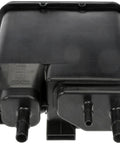 EVAP Vapor Canister Direct Replacement For A Wide Range Of Models Charcoal Emissions Canister front view showing connectors.