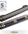 On The Go 3 Hole Binder Punch For Ring Binders, Ultra Compact And Portable, Punches Up To Five Sheets At A Time, Black