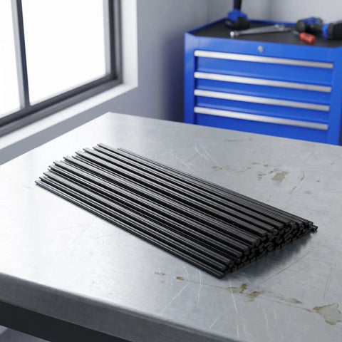 50 Pack Plastic Welding Rods 20cm Black PP Welding Sticks For Auto Body Bumper Scratch And Crack Repair Kit Quick Weld
