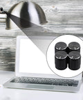 Eight Piece Floor Lamp Dimmer Switch Knob Replacement Set Includes Four Black And Four Silver Rotary Knobs 15 x 15mm