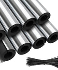 Eight Pack Pipe Insulation Foam Tubes With Self Adhesive Aluminum Foil Wrap For Spigot And Outdoor Pipes 0.59 Inch Thick Foam