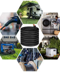 Heavy Duty 100 Ft 10/4 SJOOW Cord Cable Waterproof Oil Resistant Power Wire For Generators And Motors in outdoor and home settings.