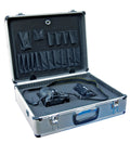 Rugged Aluminum Tool Case With Foam Insert And Perforated Storage Panels Lightweight 6 Lb Carrier shown open with camera inside