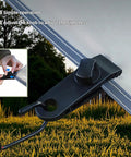 Heavy Duty Windproof Tent Clips With Anti Slip Teeth For Camping And Tarp Setups, close-up of clamp securing a tarp edge