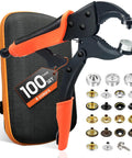 Heavy Duty Snap Fastener Tool Kit With Punching Function And Adjustable Setter 15mm Snap Tool For Boat Covers Includes 100 Sets