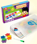 Magnetic Ten Frame Set with Colorful Counters and Dry Erase Markers for Hands On Math Manipulatives Montessori Inspired Learning Gift