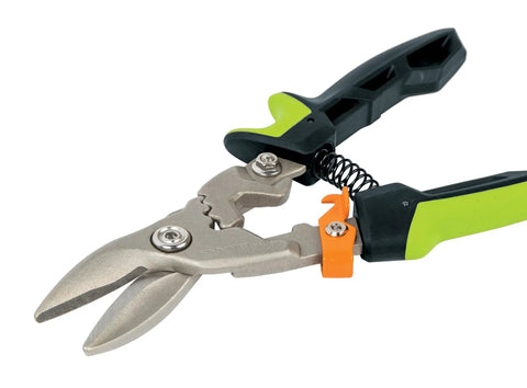 Real Ripper Heavy Duty Right Cut Aviation Snips For Smashing Sheet Metal And Vinyl With Zero Sweat Featuring Heat Treated Steel Blades And Easy Action Grip