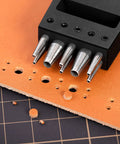 Brogue Style Leather Hole Punches 5 Hole Puncher For DIY Leatherwork Handy Perforating Round Stitching Tools For Leather Shoes