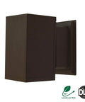 Square LED Outdoor Wall Mount Up and Down Light 33W 5000K Bronze DLC Listed 3,489 Lumens UL Wet Location UV Stabilized