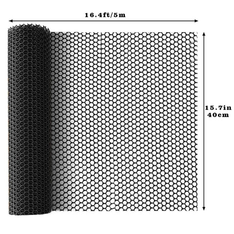 Roll Mesh Fence Netting For Outdoors 16.4 Ft Long By 15.7 In Wide Black Plastic Barrier Cuttable Pet Fence product image
