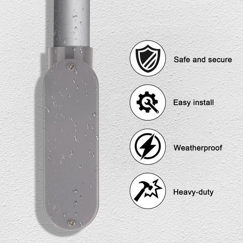 2 Pack 1-1/2 Inch Rigid PVC Conduit Body Type LB Slip X Slip With Cover And Gasket, shown installed, highlighting weatherproof and durable features.