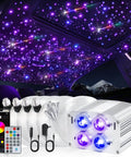 Car Starlight Headliner Kit With Dope 4 Color Fiber Optic Ceiling Lights 32W Engine 1200 Strands Displayed