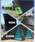 200W Portable Solar Panel For Power Stations IP65 Waterproof Foldable Solar Panel With MC4 Anderson Output in outdoor setup