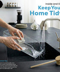 Washing clear Soda Can Organizer And Dispenser For Fridge And Pantry Stackable 12 Oz Can Storage Bins in kitchen sink