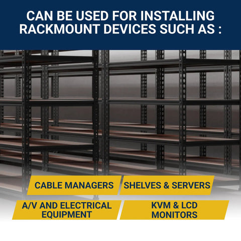 Top Shelf Drywall Screws 12 Gauge By Two And One Half Inch Self Tapping Threads For Steel Studs And Boardwork Setup USA image displaying rackmount devices and installation options.