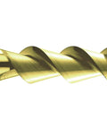 Close-up of Carbide Square Nose End Mill Set With ZrN Coating 2 Flute One Quarter Inch Cutters showing spiral detail.