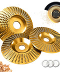 DIY Friendly Wood Carving And Sanding Kit With Tungsten Carbide Discs for angle grinder surface finishing three piece set