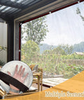 Clear Heavy Duty Tarp 8x10 Ft Waterproof With Grommets For Greenhouse covering patio with garden view.