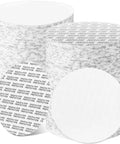 70 mm foam lid liner for round jar seals; 2 rolls and 1 disc visible, white heat-resistant foam, 100-piece kit