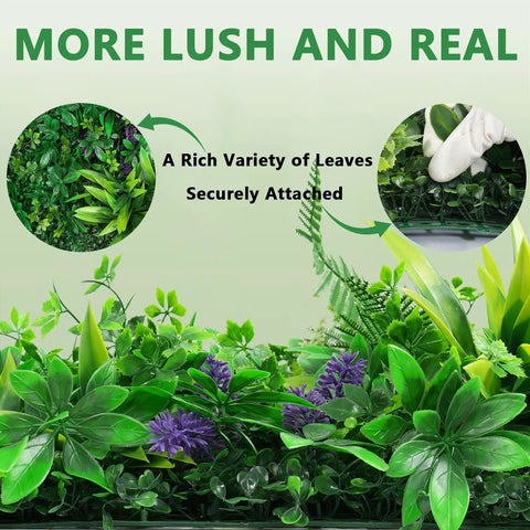 12 Pack 20x20 Grass Wall Panels Set For Indoor Outdoor Decor UV Protected Artificial Hedge Backdrop Privacy Fence Screen