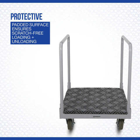 Heavy Duty Flex Four Wheel Carpet Deck Moving Dolly With A Massive 1600 Lb Capacity And Rolls Slick On Six Inch Casters For Hauling Mattresses Tables And Awkward Gear