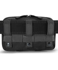 Rear view of Tactical Molle Admin Pouch With Laser Cut PALS Panel Horizontal EDC Tool Bag showing MOLLE straps and snap buttons.