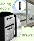 Self Stick Adhesive Cabinet Handles 30 Pack with Double Sided Tape on sliding doors and drawers