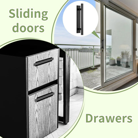 Self Stick Adhesive Cabinet Handles 30 Pack with Double Sided Tape on sliding doors and drawers
