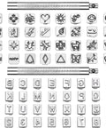 Leather Stamping Tools Kit With 2 Punch Tools 70 Piece Set Includes 68 Metal Letter And Number Stamps Plus Pattern Stamps