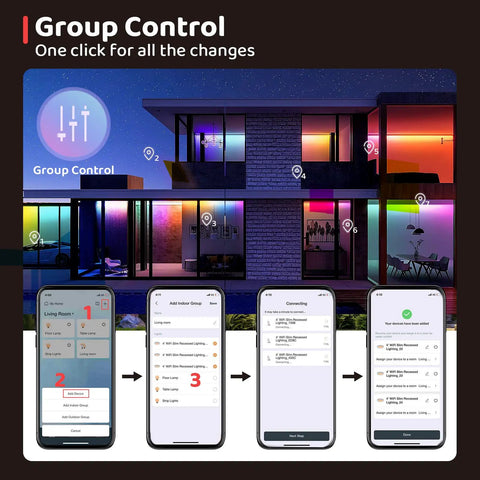 Four Pack Smart 4 Inch Recessed RGBTW LED Downlights With WiFi App Control 9W 750 Lumen Ceiling Mount Works With Alexa Google Assistant And Siri Voice Control Enabled Dimmable Color Changing Illumination