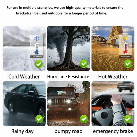 Out Of The Box Ready Magnetic Mount Kit For Mini Mount No Assembly Needed Weatherproof Stainless Bracket 560 Pound Heavy Duty Magnetic Base With Quick Release Safety System Designed For Vehicles And Boats, showcasing durability in various weather and road conditions.