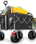 Tailgate Design Heavy Duty Collapsible Wagon With All Terrain Wheels For Outdoor Camping Beach And Garden A 300 Lb Capacity Utility Cart