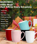 Huge 16 Ounce Ceramic Coffee Mugs 4 Pack White Set Durable Stoneware Cups For Coffee Tea Heat Retention Chip Resistant