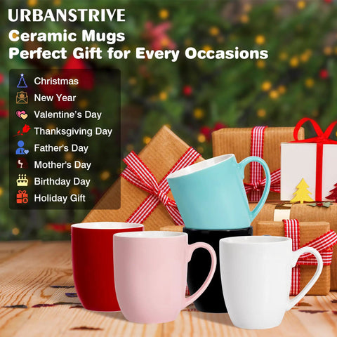 Huge 16 Ounce Ceramic Coffee Mugs 4 Pack White Set Durable Stoneware Cups For Coffee Tea Heat Retention Chip Resistant