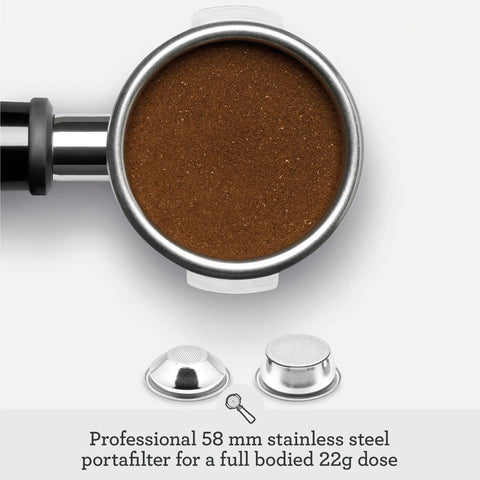 Oracle Jet Semi Automatic Espresso Machine Featuring Precise Heat Control Silky Milk Frothing Swipe Interface And Cold Brew Mode For Next Level Coffee Vibes At Home with a 58mm stainless steel portafilter.