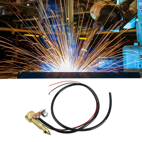 Euro Central Connector Torch Conversion Kit for MIG Welding Panel Socket with sparks background