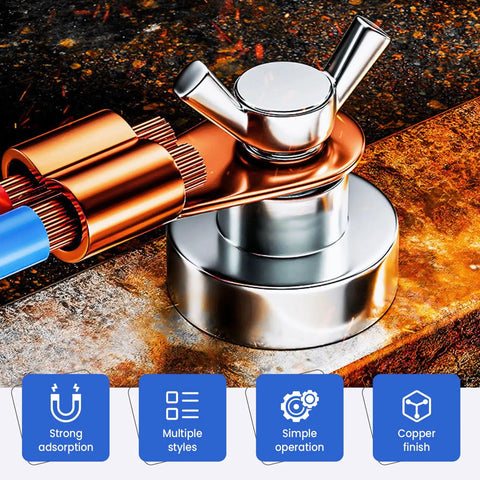 Beefy Welding Ground Clamp With Strong Suction And Heavy Duty Ground Magnet for Tool Free Setup on metal surface