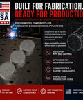 1 Inch Nominal Pipe End Caps A36 Steel CNC Cut 0.120 Inch Thick 1.213 Inch Diameter, ideal for welding, displayed on metal surface.