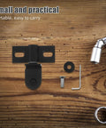 Go To Heavy Duty Glass Shower Door Pivot Hinge in Stainless Steel with tools on wooden surface