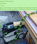 Dust Hose Organizer Clips For Vacuum Hoses D27 Fits Sander And Dust Extractor 37mm Diameter Durable Holders on Festool setup