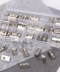 Heavy Duty 4040 Series T Slot Nuts Kit With Carbon Steel Nickel Plated Roll In Spring Nuts M4 M5 M6 M8 48Pcs Assortment in box