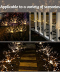 Five Pack Solar Firework String Lights Outdoor Waterproof With 600 LEDs and 40 Flexible Copper Wires Two Lighting Modes for decor.
