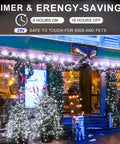 403Ft 1000 LED Outdoor Christmas Lights With 8 Modes And Timer Waterproof Green Wire Fairy String Lights on shopfront