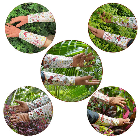 Leather Rose Gardening Gloves Thorn Proof Pruning Gloves With Puncture Resistant Long Sleeve Cuff for handling plants
