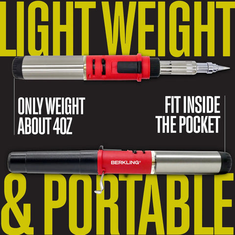 Cordless Butane Soldering Iron Kit Portable Micro Solder Torch Heat Gun With 3 Pro Grade Tips lightweight and portable
