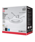9.8W LED Downlight Retrofit Kit 5-6 Inch, 3000K Warm White, Dimmable 120V, E26 Adapter Included, 12 Pack, Solid State Recessed Lighting
